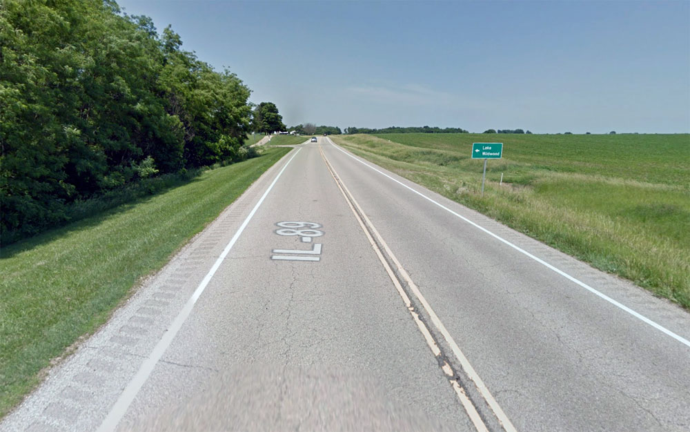 View headed north on Route 89. Take a left on 965 N.