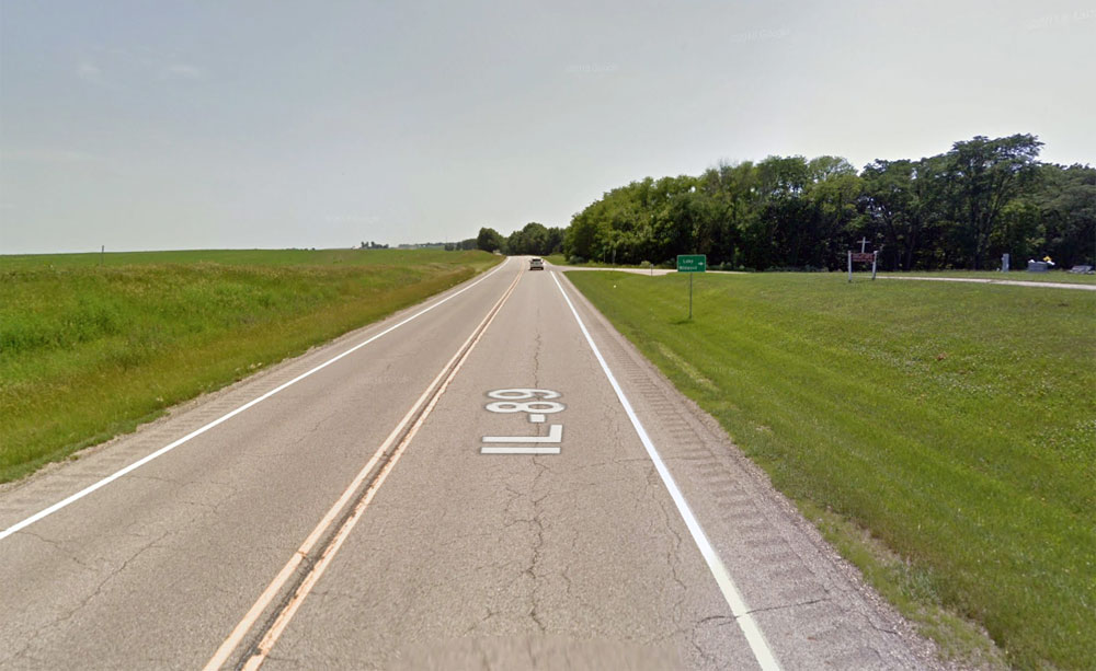 View headed south on Route 89. Take a right on 965 N.
